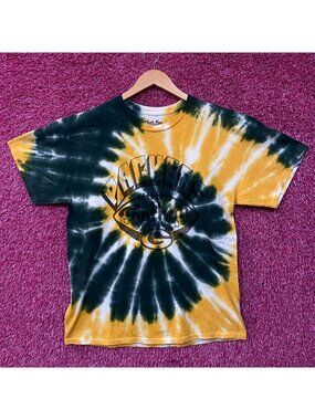 Junk Food Clothing NFL Green Bay Packers Football Tie Dye T-Shirt Medium
